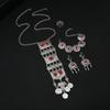 Long Tassel Necklace Vintage Exotic Bohemian Vacation Bracelet Earrings Travel Photography Suit Women
