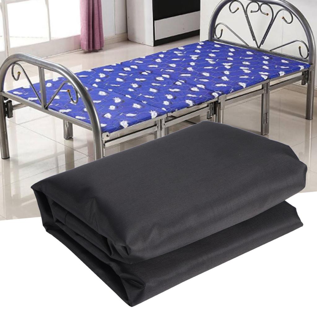 Black Portable Folding Bed Cover Furniture Dust Proof Protective Cover for Indoor Outdoor Use