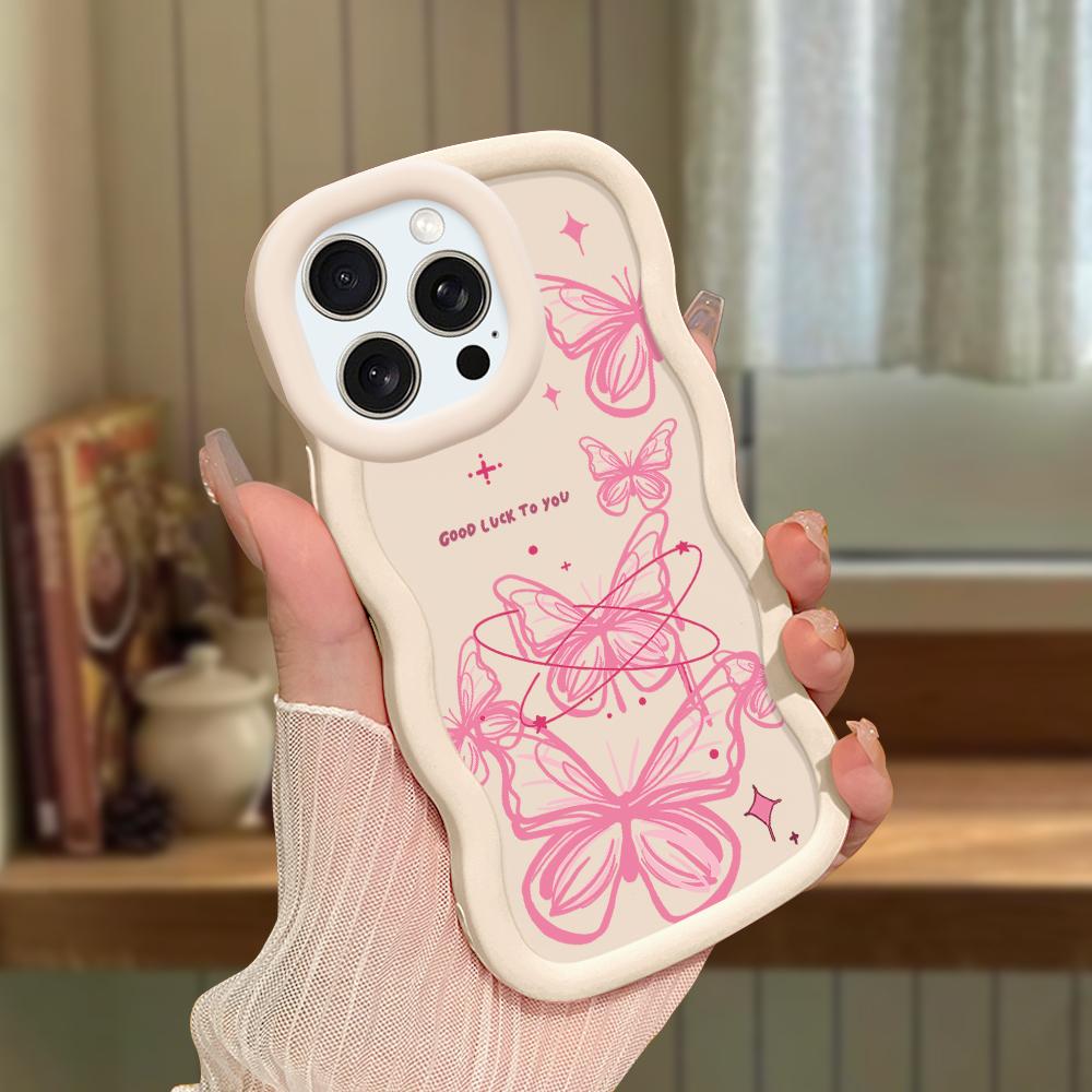 Big Wave Edge Weiches Silikonmaterial Macaron-Telefongehäuse Stoßfestes Schutzgummigehäuse für iPhone Samsung Huawei Honor Xiaomi Redmi OnePlus Moto