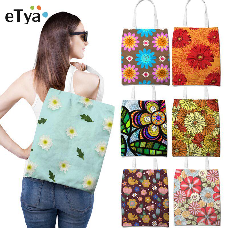 

Модные хлопковые сумки на плечо с героями мультфильмов, сумки для покупок, холст с принтом ромашки, женская сумка-тоут, сумки для хранения продуктов