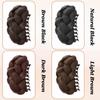 New Synthetic Hair Bun Claw Clip Natural Brown Bun Head Wig Fluffy Black Wig Hair Clip Women