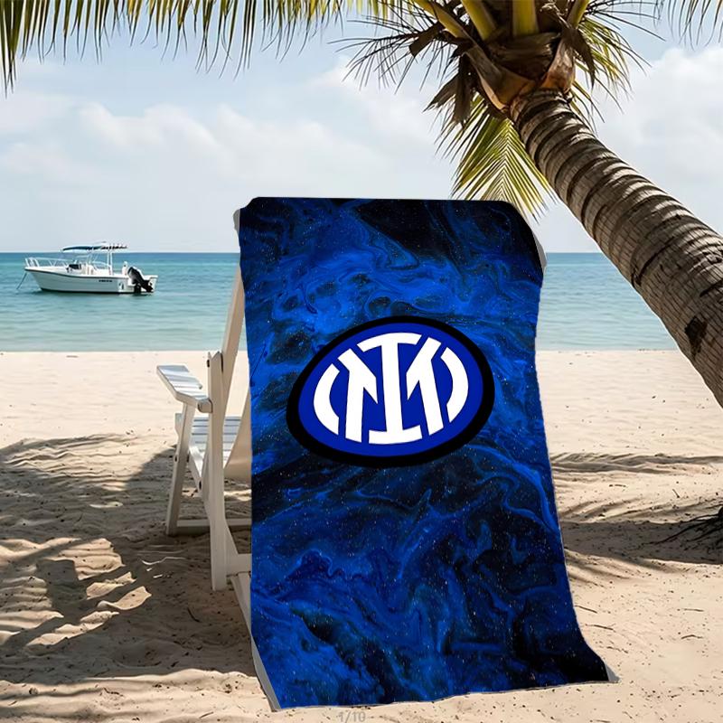 Beach Towel with FC Inter Milan logo Pattern - soft,absorbent,machine washable Lightweight&Modern,swimming,Travel Essentials