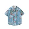 Summer 3D Printed Short Sleeve Flower Shirt Men'S Vintage Hawaiian Beach Casual Loose Men'S Large Size Shirt