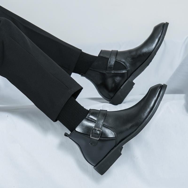 High top men's leather shoes Fashionable British design styles Wedding Outdoor Leisure Business Party Adult formal shoes 38-46