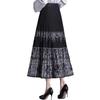 Chinese National Style Wool Mid-Length Pleated Skirt - Autumn/Winter Slimming Retro Knit for Women