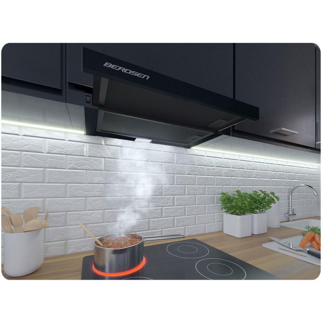Telescopic Kitchen Hood 50Cm Black Bt-238