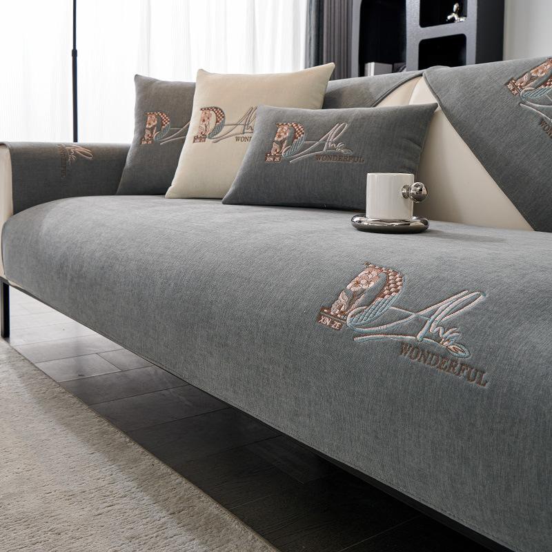 

Весенний и летний костюм подушки для дивана, универсальный нескользящий чехол для дивана на четыре сезона, тканевый чехол в скандинавском минималистском стиле, подушка 70*70cm