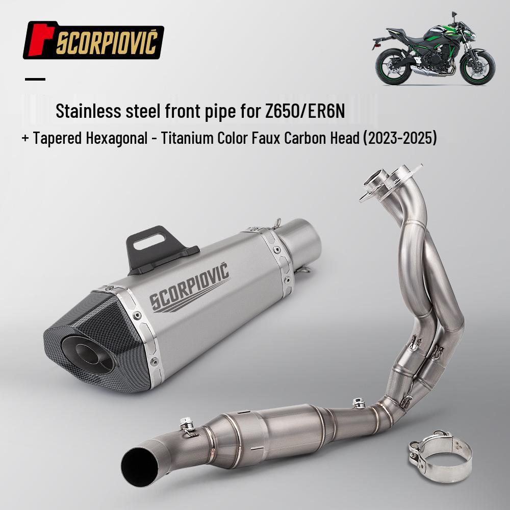 Front & Tail Exhaust Muffler Set for Z650 ER6N (2023-2025)