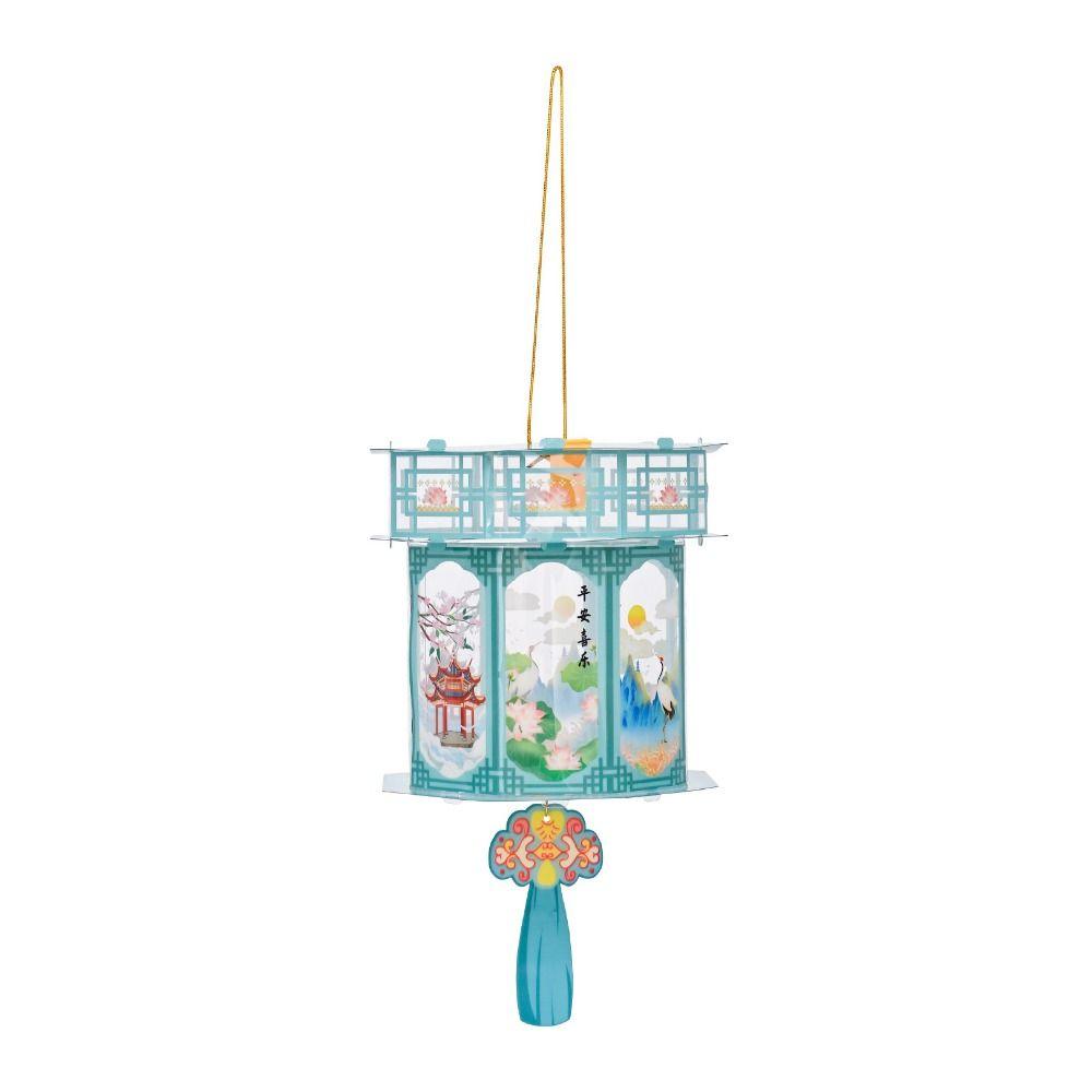 Handmade Snake Year Lantern Chinese Style Portable Luminous Lantern Projection Lantern  Kids' Gift