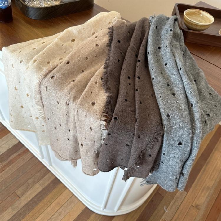 Ragged Knitted Neck Scarf Plush Warm for Men Women Winter Season Neck Gaiter Stylish Winter Neckwear