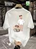 100 Cotton Mens TShirt  Back Design Crew Neck TShirt Suitable for Casual White Tops Casual Wear Cartoon Print