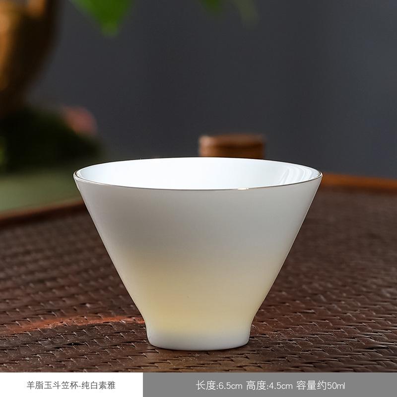 Seladon çay fincanı seramik el boyaması usta tek fincan çay fincanı ev kung fu çay kasesi retro şapka fincan