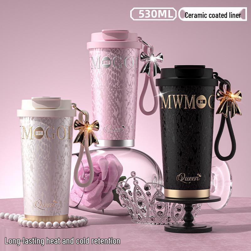 Goddess Ceramic 316 Insulated Coffee/Water Gift Cup with Straw