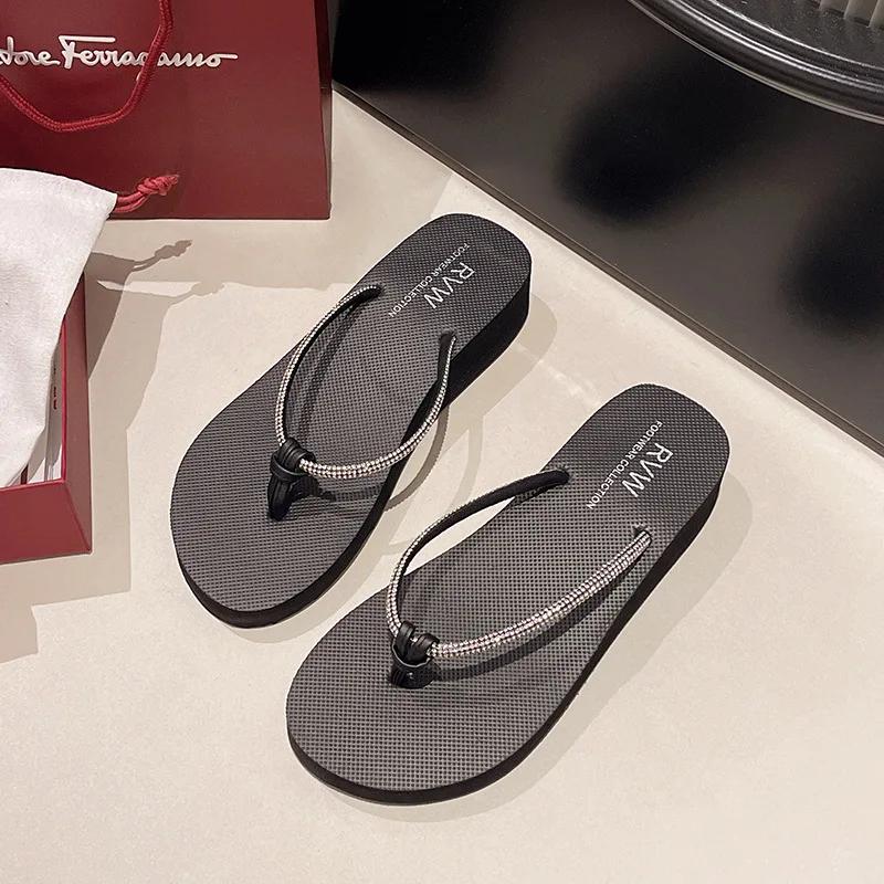 Wedge Heels Flip-flops Female New  Summer Casual Thick Bottom Sandals Beach Slippers Platform Flip Flop Shoes for Women