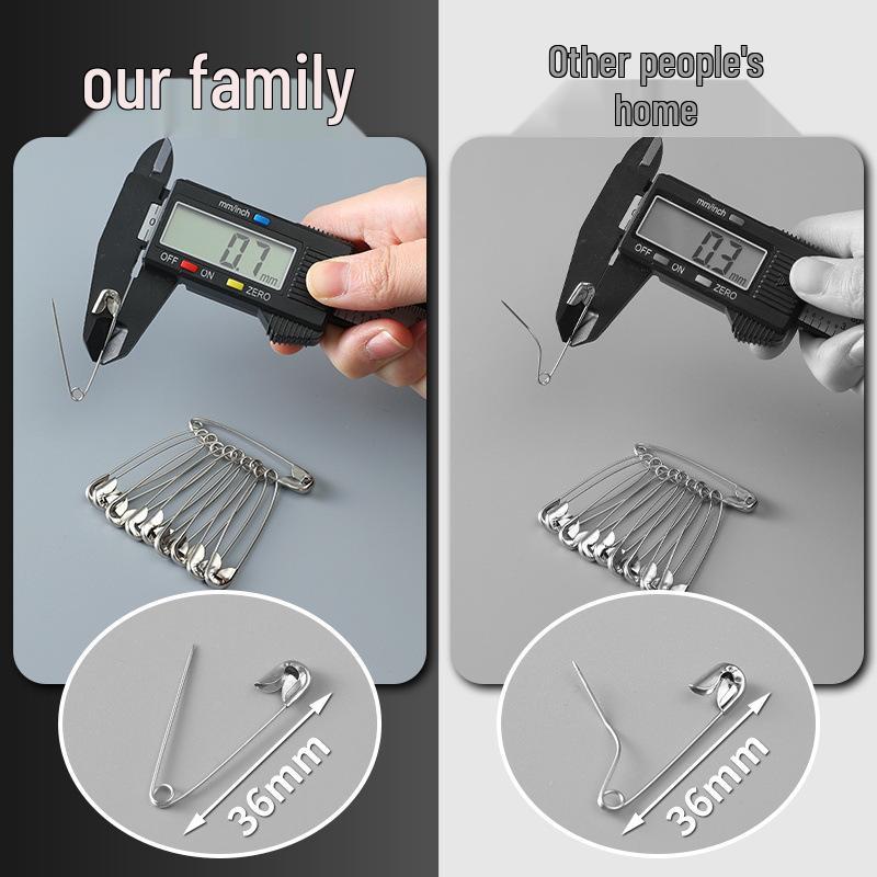 Vintage sikkerhetsnål-brosje for klær: Liten til Ekstra Stor - Sikker Klypestil for Laken og Mer