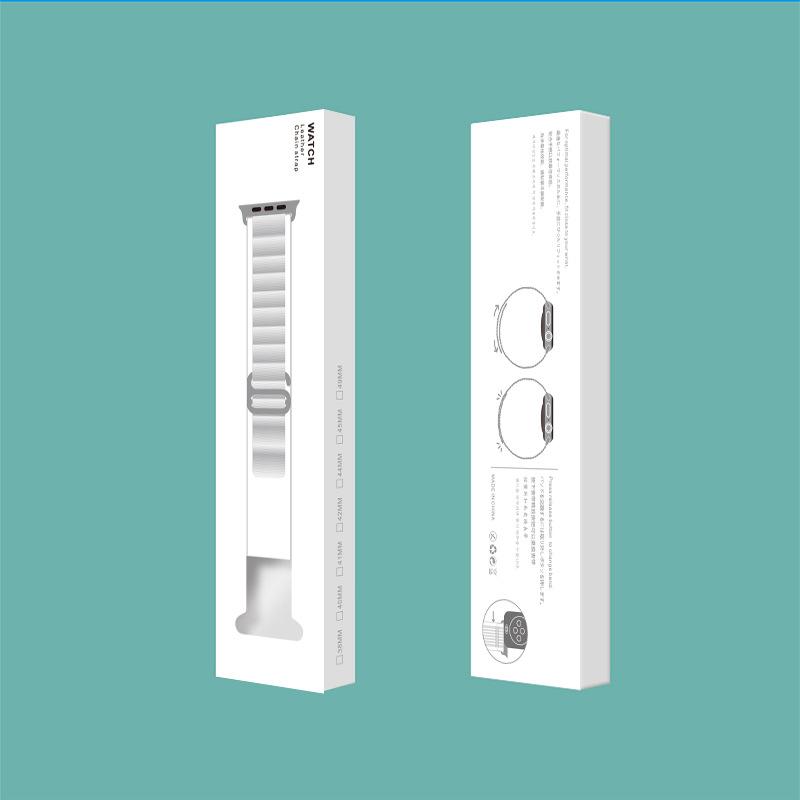 1 Stück Einfache tragbare Riemen-Verpackungsbox Für Apple Watch Armband Verpackungsbox Serie Geeignet für Leder Silikon Nylon Mailänder Boxen
