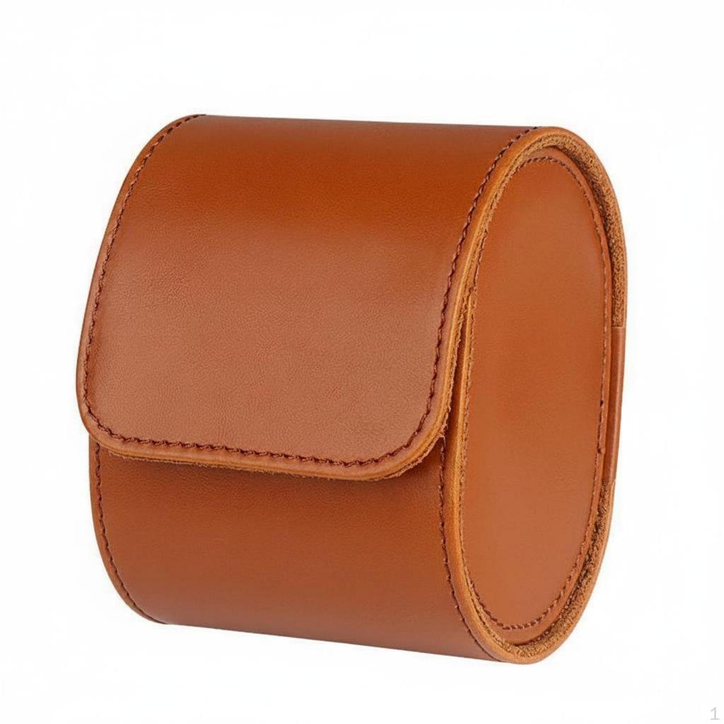 PU Leather Watch Box Dustproof Single Travel Case Scratch Protection for