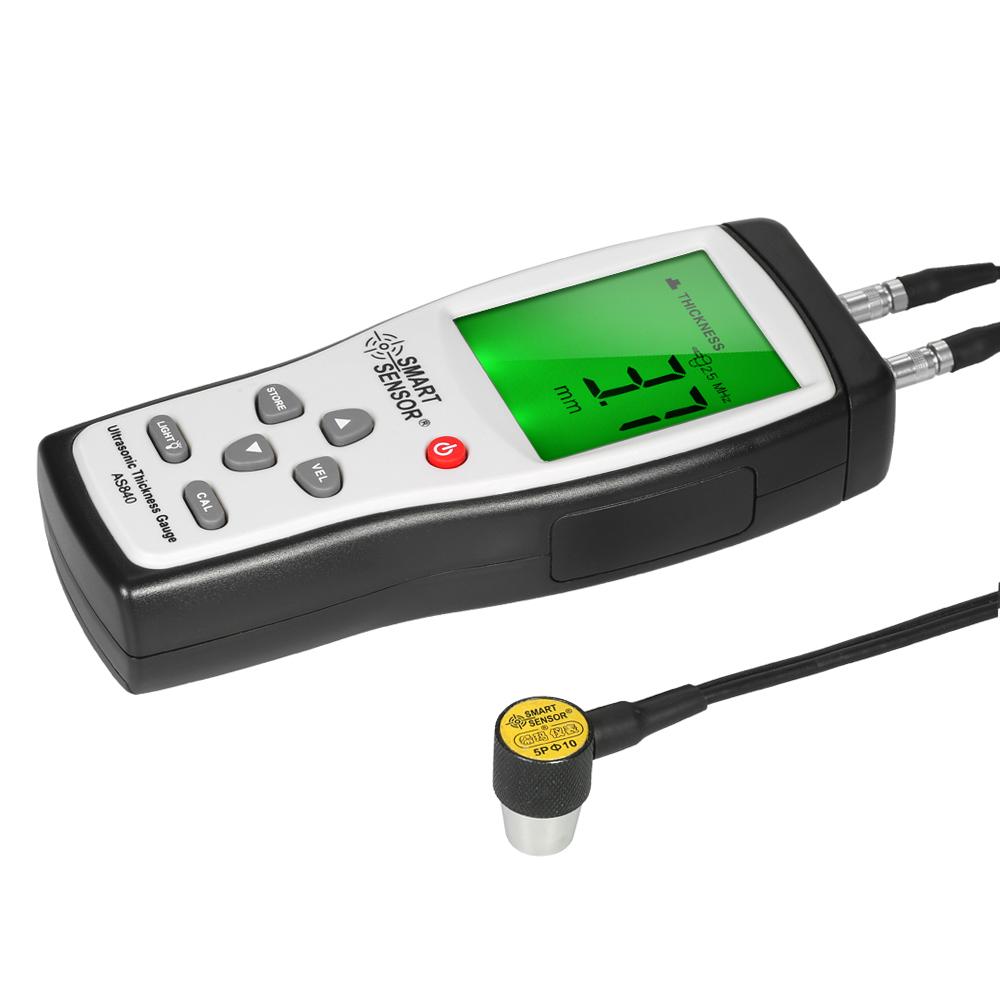 SMART SENSOR Professional Ultrasonic Thickness Gauge Handheld LCD Digital Thickness Tester Depth Meter Range 1.2 225mm