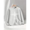 Kids Print Sweatshirt Casual Stylish Round Neck Long Sleeve T-Shirt with Creative Text And Airplane Shape Print