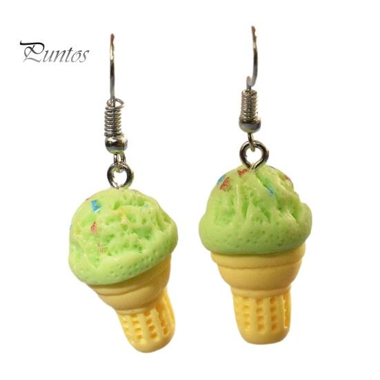 Stud Earrings 1 Pair Cute Ice Cream Dangle Earrings, Fun Imitation Drop Food Summer Jewelry Gifts for Women Girls Fashion 1 Pair G