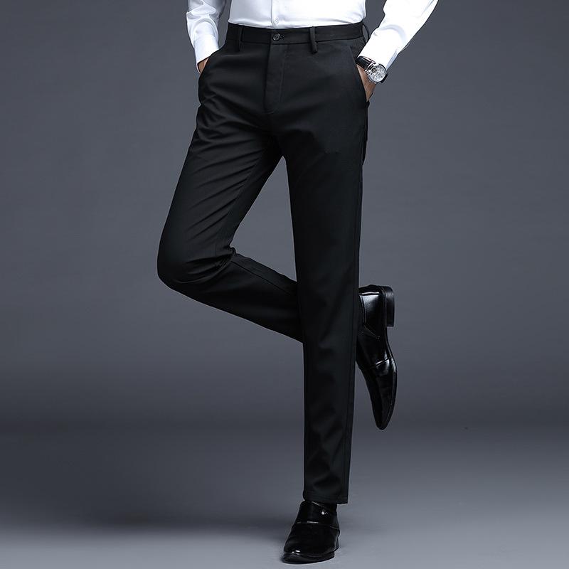 Men's Straight-Leg Casual Business Dress Pants - Breathable and High-Quality
