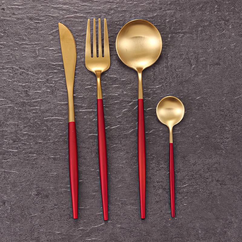 304 Portugal Thickened Stainless Steel Cutlery Set - Knife, Fork & Spoon for Restaurant or Hotel