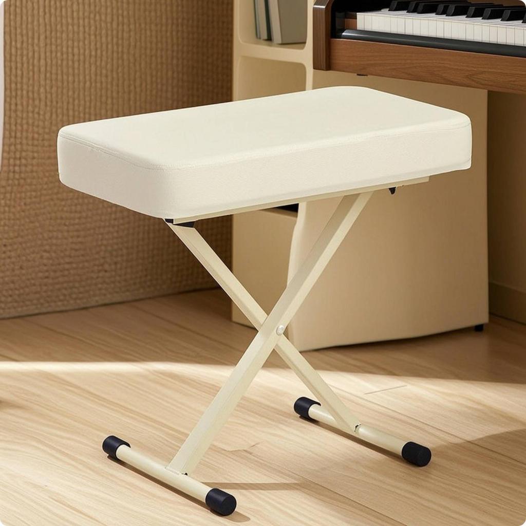 Keyboard Bench Portable Stool with Padded Seat Easy To Clean for Pianists