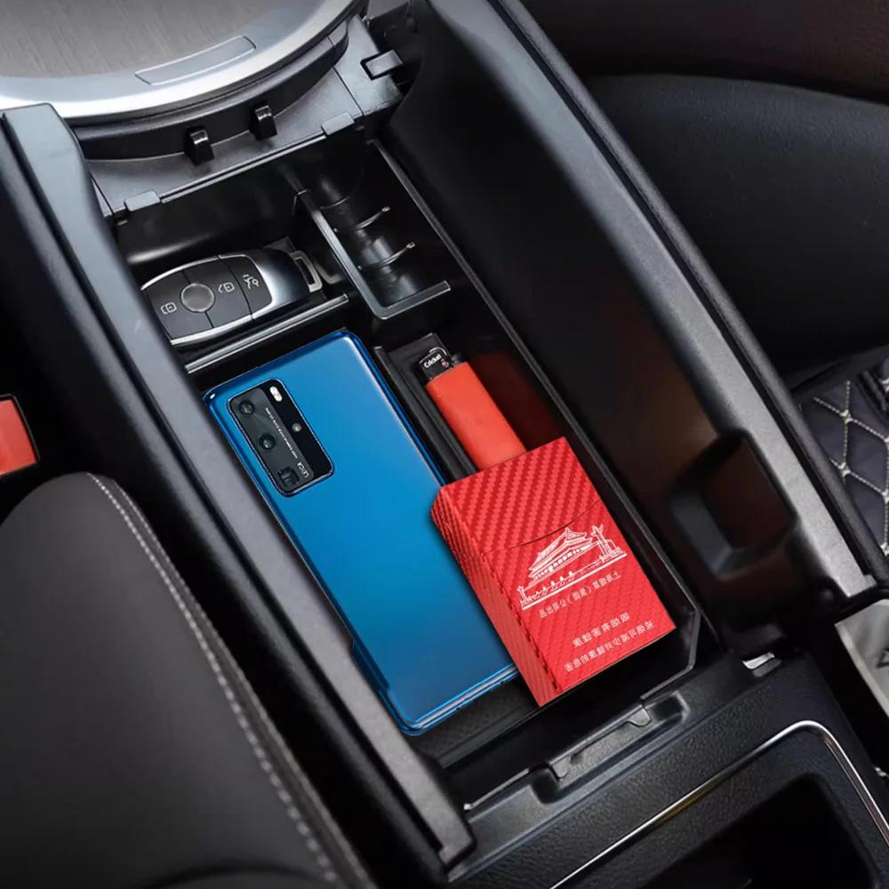 Armrest Storage Box For Mercedes Benz C Class W205 2015-2021 GLC W253 2016-2023 Center Console Organizer Tray Case Accessories
