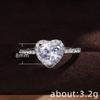 CopperHeart Ring for Women Exquisite Fashion Inlaid White Zircon Stones Wedding Ring Engagement Jewelry