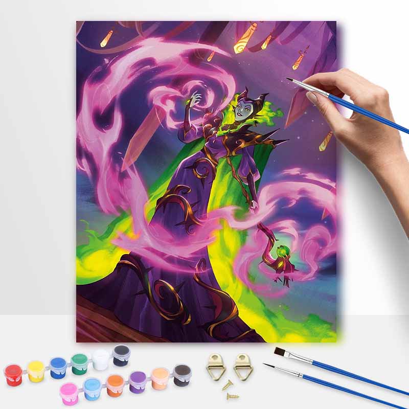 Disney Maleficent oil painting kit digital painting art handmade diy home room decorations