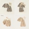 Childrens Striped Knit Threepiece Set With Long Sleeve Pants For Toddler Girls