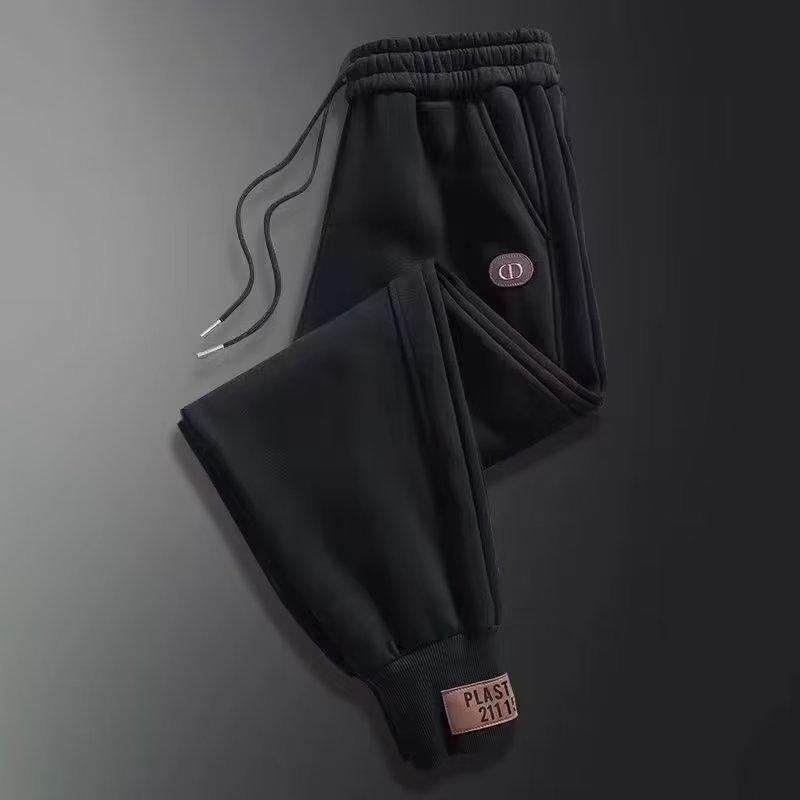 

Casual pants men s autumn and winter fleece thickened large size men s sweatpants versatile trend loose sweatpants 5XL чорний