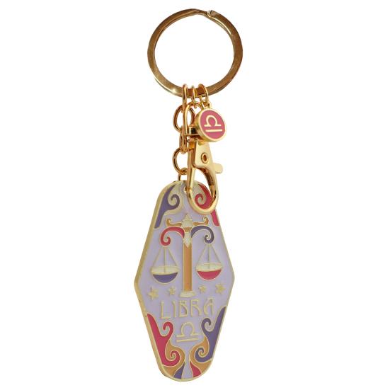 Zodiac Constellation Keychain Bag Bohemian Style Hotel Retro Motel Car