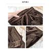 New Autumn Winter Gold Velvet Wide-leg High-waist Drawstring Loose Slim Versatile Casual Trousers