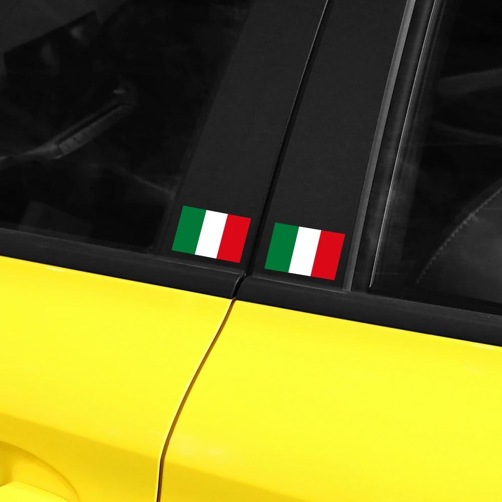 Car Stickers Italian Flag Creative Square Circular Flag Series Stickers Auto Body Windows Car Styling Car Decoration Accessories