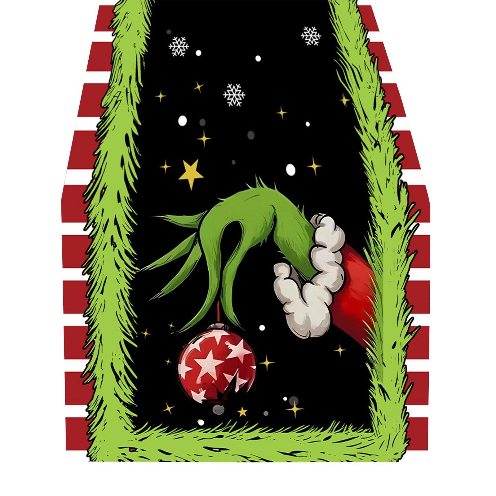 

Linen Table Mat Small Tablecloth Dining Mat Cross-Border Table Flag New Christmas Decorative Creative Print Dining Table One Size