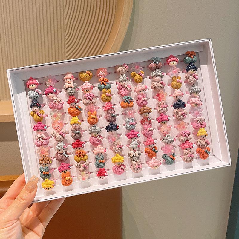 Kids' Cartoon Cute Adjustable Fruit Ring - Girls' Jewelry