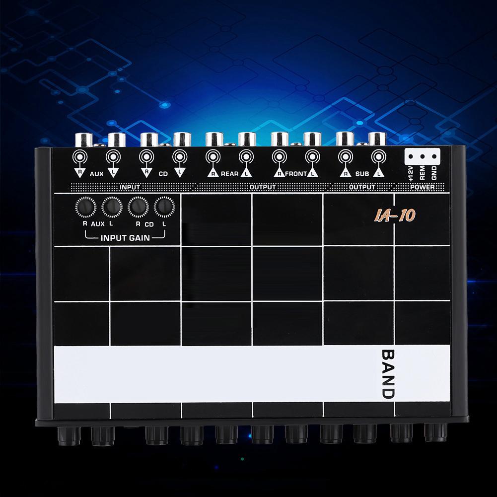 Car Audio Modified Graphic Equalizer EQ 7s Car Audio Stereo Tuner w  3.5mm Aux in & Knob