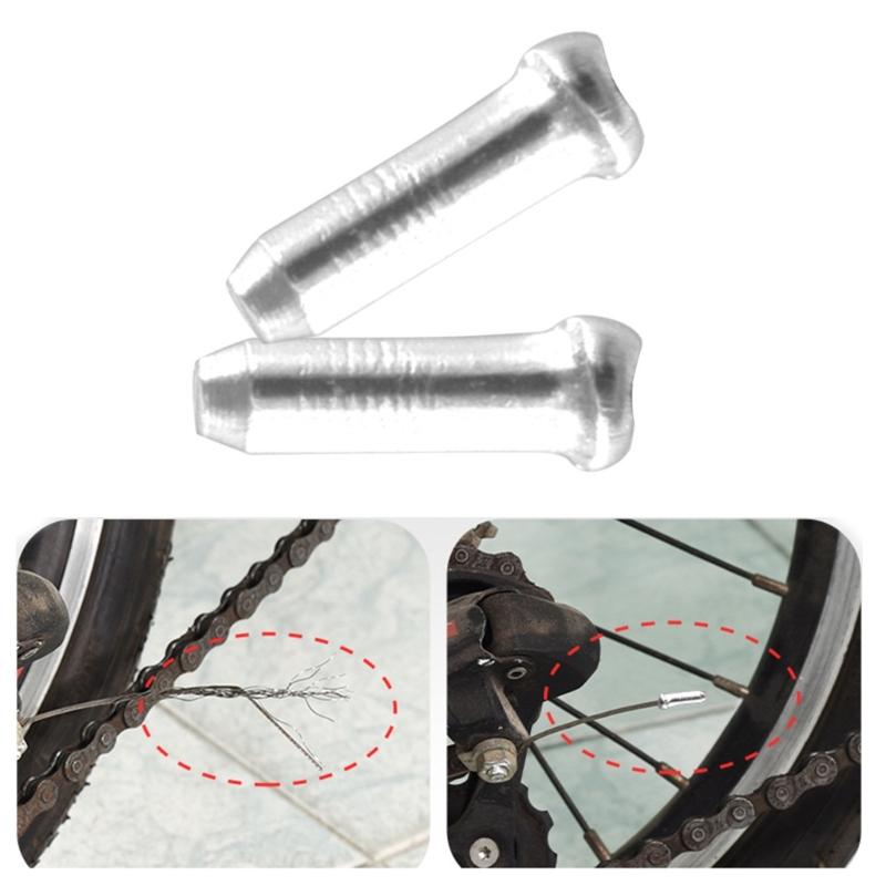 100 Pcs Aluminum Alloy Bicycles Brake End Cover Cable Tip Brake Wire End Cap