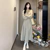 French Striped Long-sleeved Shirt Dress Women's Clothing Early Autumn New Waist Temperament Small Long Dress