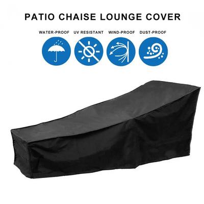 Garden Sunbed Cover Waterproof, Outdoor Patio Lounge Chair Recliner Protective Cover, All-Season Use
