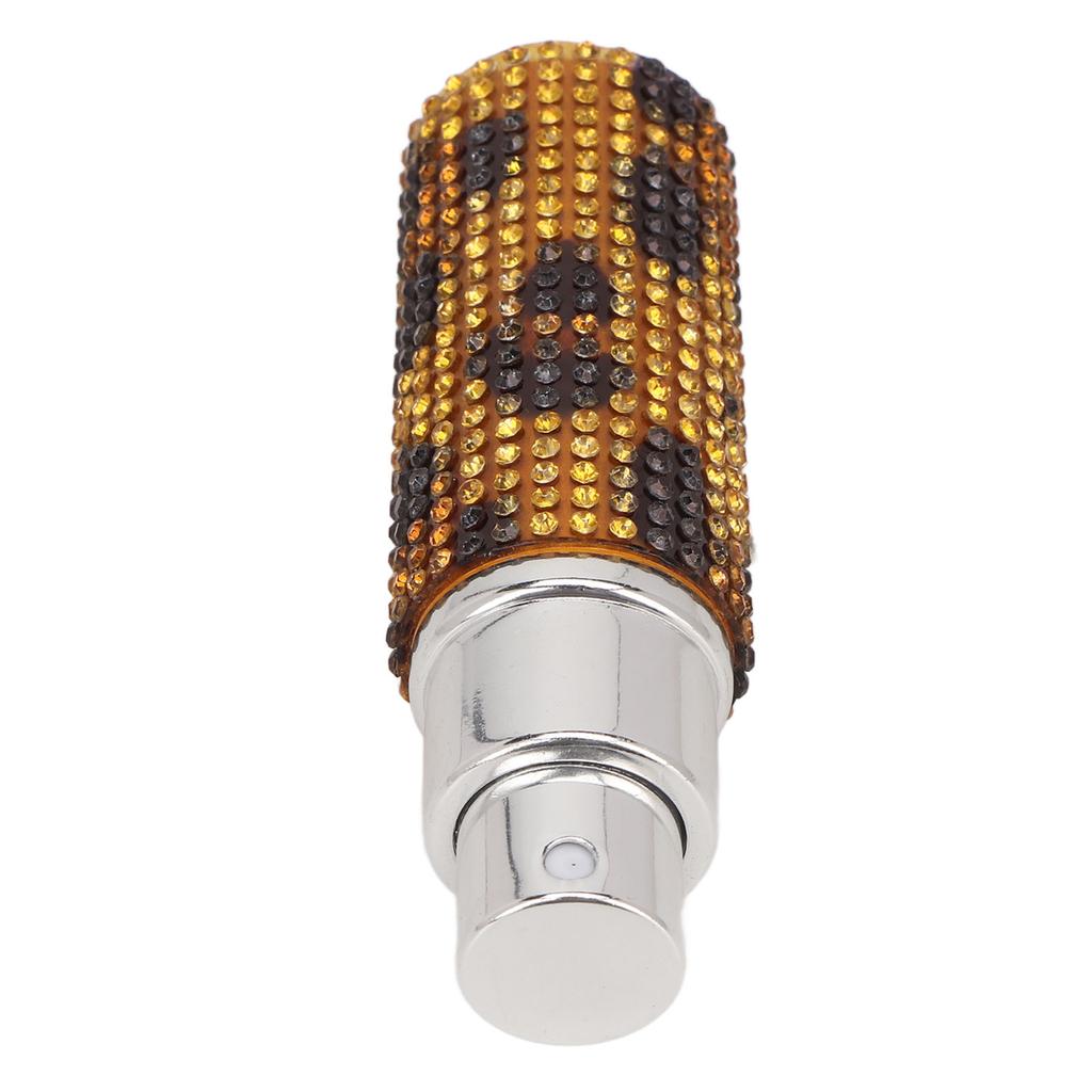 10ml Refillable Perfume Bottle Rhinestone Decor Leopard Print Portable Empty Spray Bottle