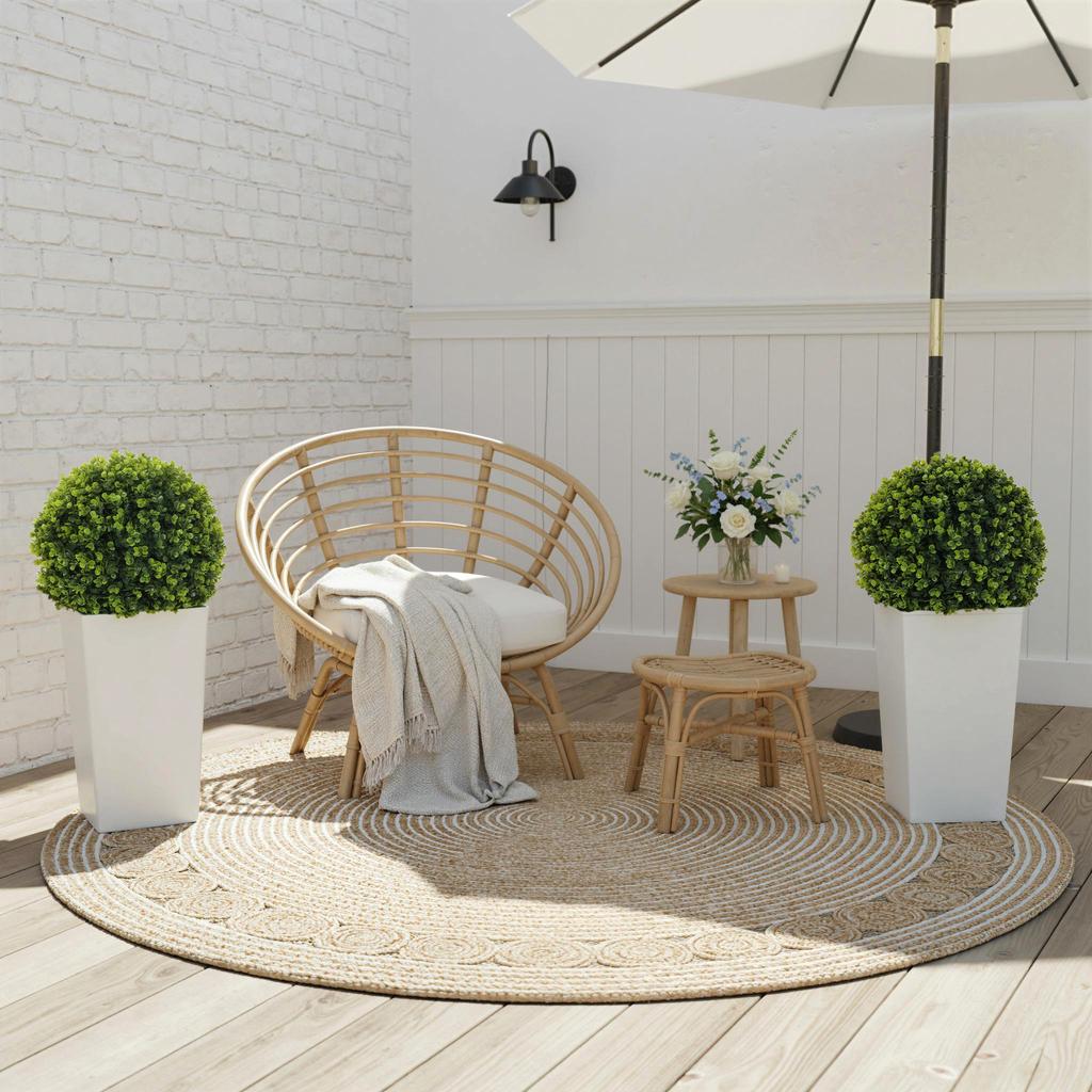 Set of 2 Artificial Eucalyptus Balls 65 Cm Artificial Plant with UV Protection, 330 Leaves, Potted, Green