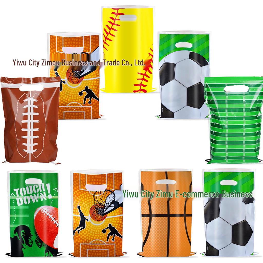 Sports Theme Candy Bags: Baseball, Basketball, Football Gift & Snack Bags for Birthday Parties