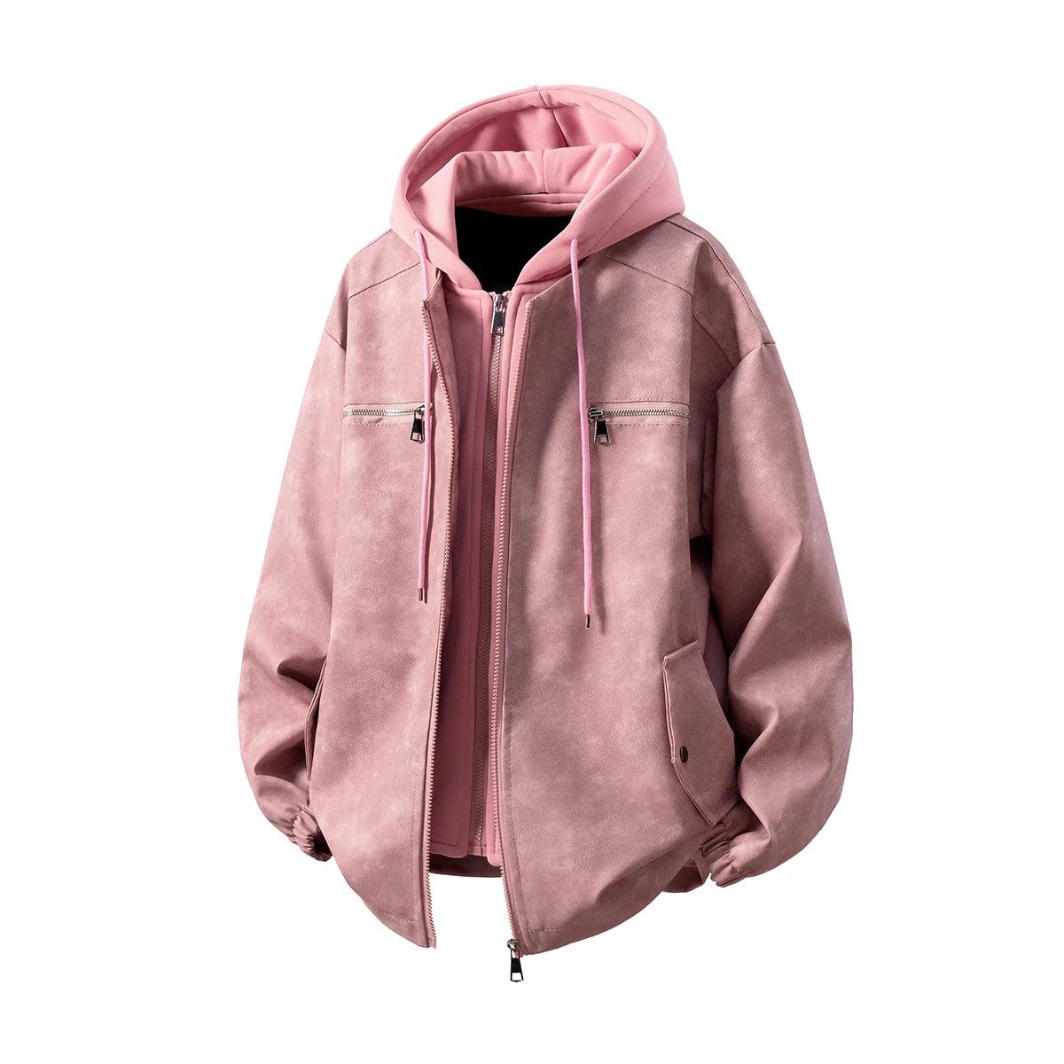 

Мужские куртки в стиле ретро пэчворк, мужская куртка из искусственной кожи свободного кроя, осенние мужские модные брендовые крашеные куртки рабочей одежды, мужская верхняя одежда с капюшоном XXXL