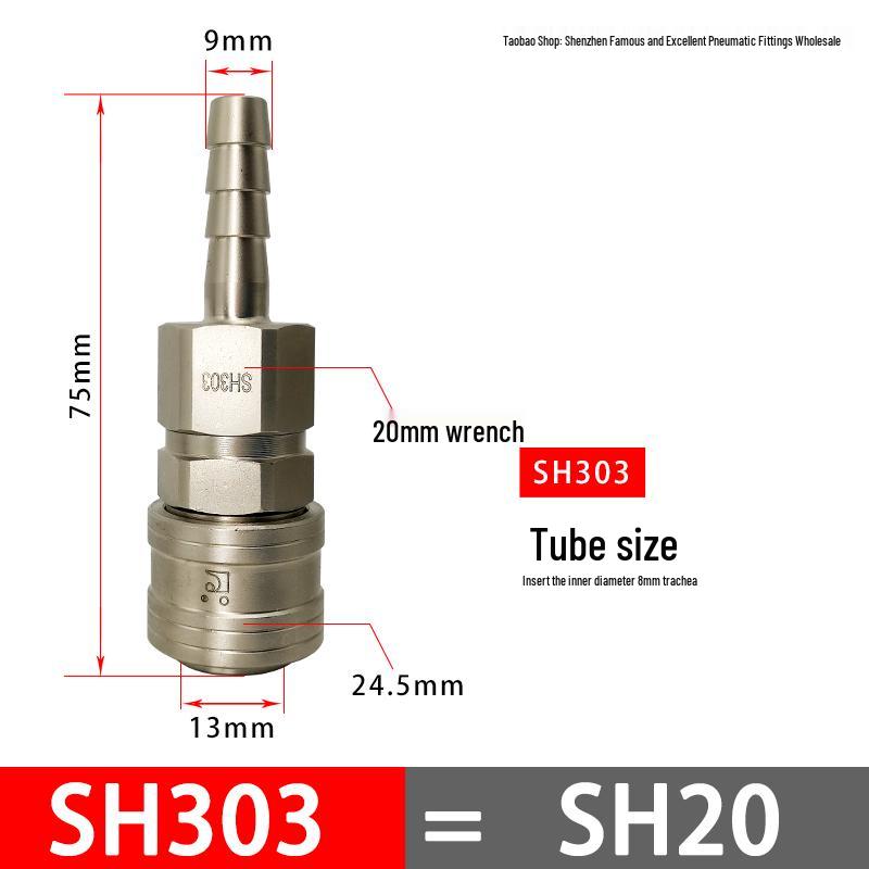 C-Type Pneumatic Quick Connector for Air Compressors and Oxygen Hoses