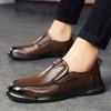 Men's Genuine Leather Shoes Slip On Casual Shoes Non-Slip Business Driving Sneakers