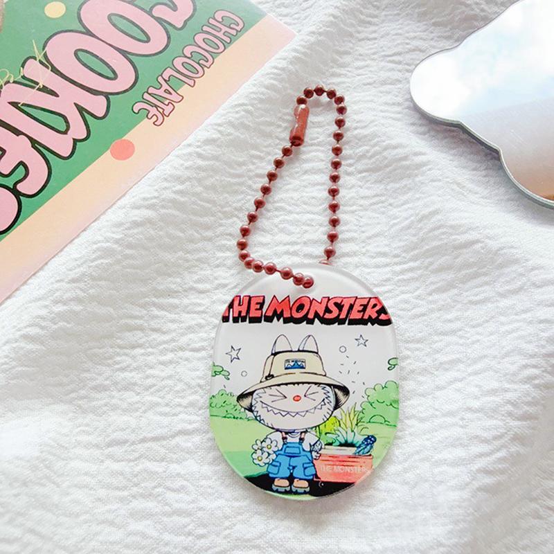 

1 шт. Милый креативный брелок с мультяшным узором, портативная декоративная подвеска, зеркальный брелок кофейный