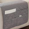 Solid Color Pocket Sofa Armrest Cover Dustproof Sofa Side Slipcover Four Season Universal Armrest Storage Bag for Living Room