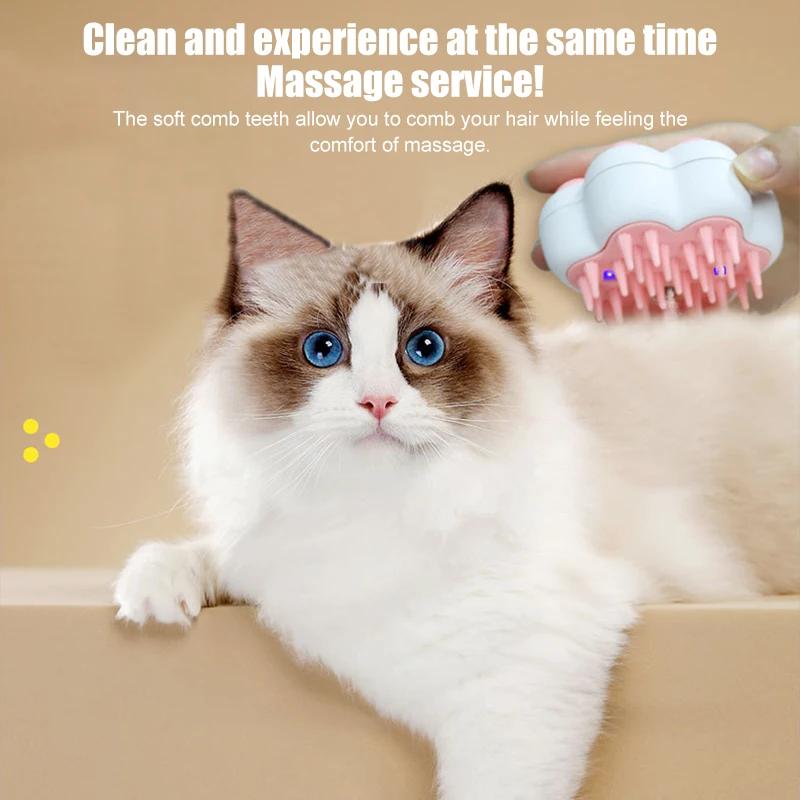 Cat Steam Brush Steamy Dog Brush 4 in 1 Electric Spray Cat Hair Brushes for Massage Pet Grooming Comb Hair Removal Combs New